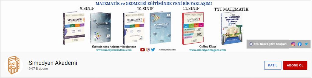 Simedyan akademi matematik geometri Youtube kanalı