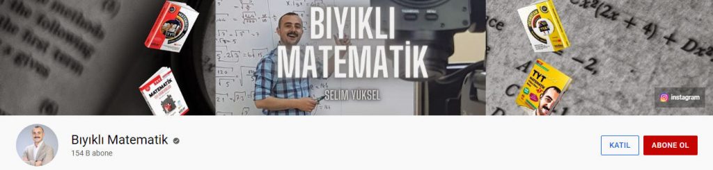 Selim hoca Bıyıklı matematik Youtube kanalı
