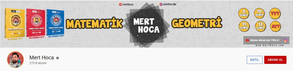 Matematik kanal önerileri, Mert Hoca Youtube kanalı