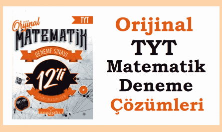 Orijinal yayınları TYT matematik deneme çözümleri