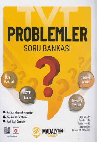 Madalyon yayınları tyt problemler kitabı, soru bankası
