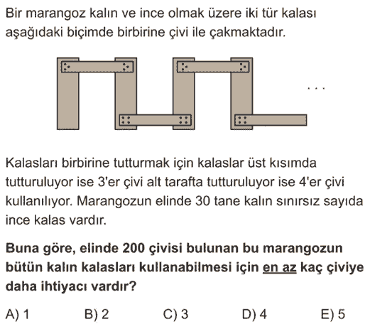 3D yayınları TYT matematik soru bankası, yeni nesil problemler