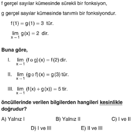 limit süreklilik sorusu, acil matematik