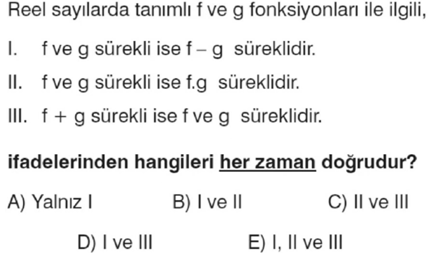 fonksiyonda süreklilik sorusu, supara yayınları