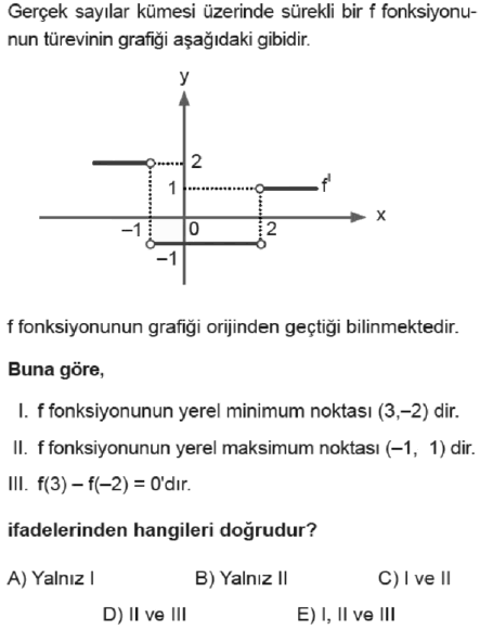 Zor türev sorusu, Barış çelenk türev föyü