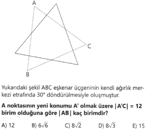 döndürme soruları, üçgen, deli kitap yayınları