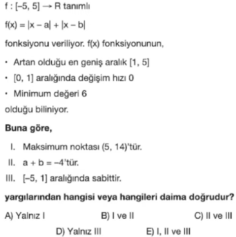 zor fonksiyon sorusu, Zor matematik soruları