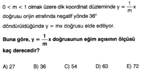 ayt matematik, Zor matematik soruları, analitik geometri