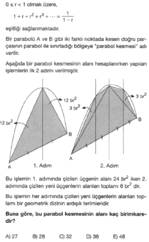 zor dizi soruları, geometrik diziler