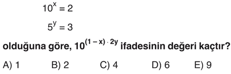 Zor matematik soruları, üslü sayılar