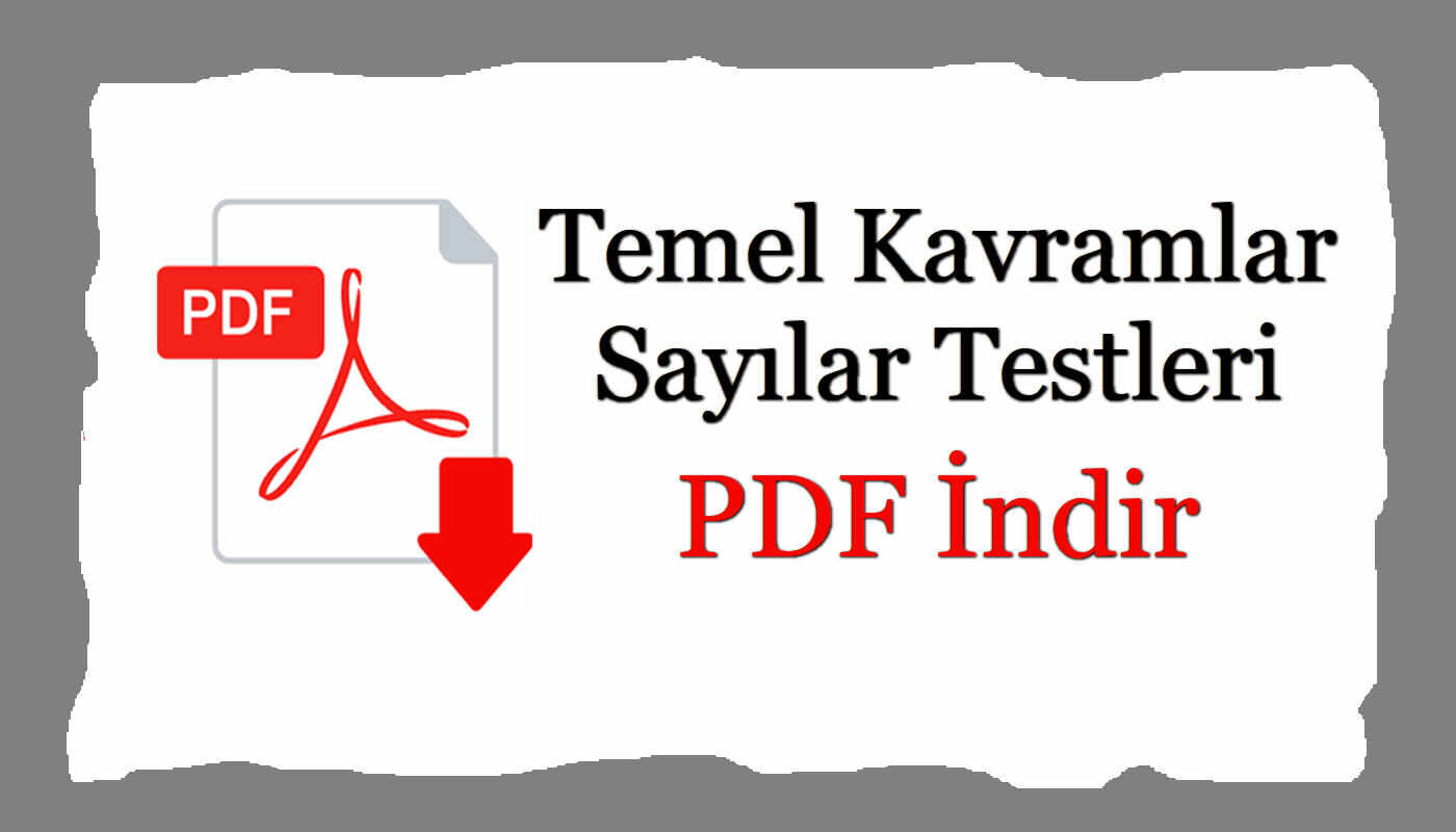 Temel kavramlar sayılar test PDF indir