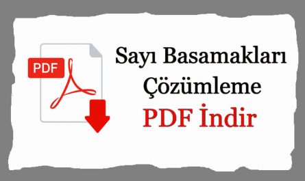TYT sayı basamakları testi Pdf indir