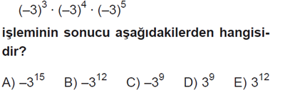 Üslü ifadelerde çarpma işlemi