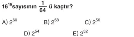 Üslü sayılarda bölme soru çözümü