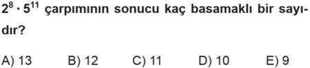 Üslü sayılarda çarpma soru çözümü