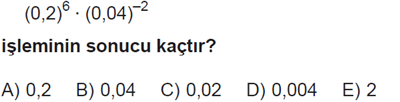 Üslü sayılarda çarpma