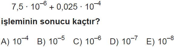 Üslü sayılarda toplama