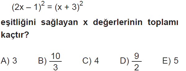 üssü çift üslü denklemler, soru 6